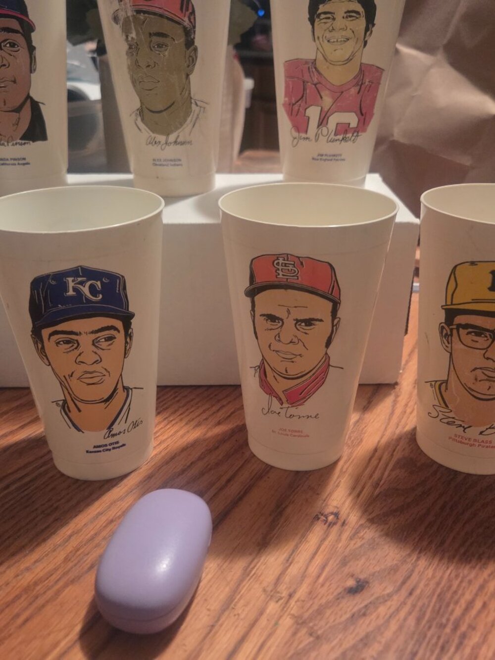 Vintage 1970s 7-Eleven MLB Baseball Slurpee Cups Lot
